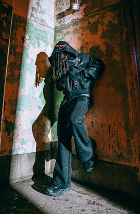 Ed Hardy x Matuê "Cruz" Moletom Zip Up Preto