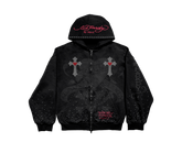 Ed Hardy x Matuê "Cruz" Moletom Zip Up Preto